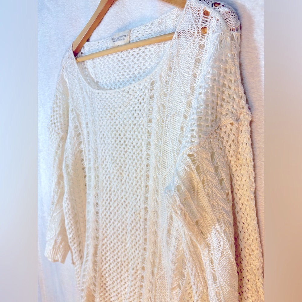 Denim & Supply Ralph Lauren - White Knit Cover Up Shirt